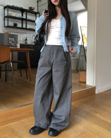 Teak Rivet Pocket Balloon Cotton Pants