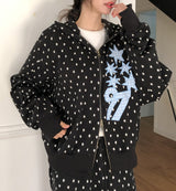 キッチュスターチェックパッチツーウェイフードジップアップ