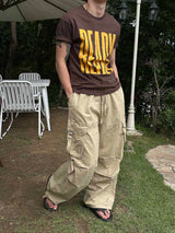 Buckle strap cargo pants(4color)