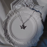 [IDLE Shuhua Necklace] プチエンジェルカラーボーンネックレス- シルバーカラー