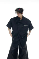 ダブルブレステッドシャツTシャツ