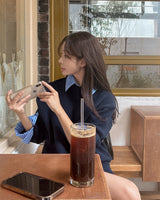 Minro Shirt Knit & Skirt Set