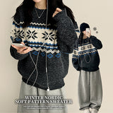Ford Nordic Round Loose Fit Wool Knit