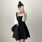 Deffin Stitch Denim Sleeveless One-Piece Dress