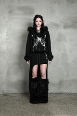 バタフライスプレータージップアップ #ブラック(FLEECE LINED)