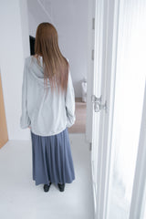 shirring neck hood zip-up(3colors)
