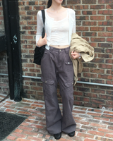 Cotton pocket cargo pants