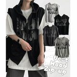 Dover Two Way Hooded Vest Zip-Up