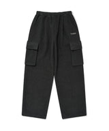 Bouclé Jersey One-Tuck Semi-Wide Cargo Pants Charcoal