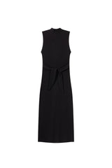 SLIT LONG DRESS (BLACK)