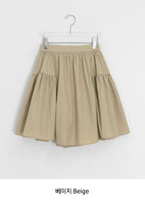 Galten shirring banding midi skirt