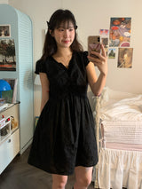 [made by fling] butterfly one-piece (black)