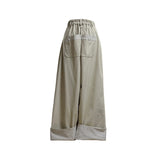 (3color) チェックロールアップワイドピンタックパンツ