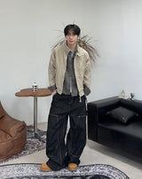 Deon Dyeing High Neck Crop Jacket