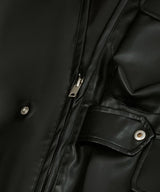 87-STAN024 [Vegan Leather] マルチポケットレザーベスト