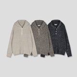 LMN St. 3 ボタンアルパカフーデッドニットウェア (3 colors)