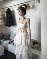 フォグフローラルレースツーライントップ