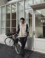 Bomb Cowichan color matching knit zip-up