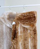 Tier Bambi Fake Fur Hooded Vest (Short Quilted)