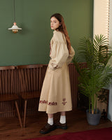 HEART PRINT VOLUME SHIRT [BEIGE]