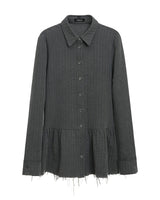 ビンテージシャーリングシャツチャコール