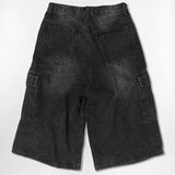 Usual Washing Bermuda Cargo Denim Pants - 5COLOR