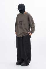 アカバランアウト長袖Tシャツ