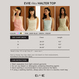 EVIE リレイホルタートップ ブルー