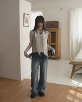 Vico back pocket wide denim pants