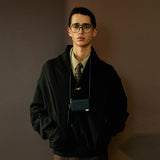 panel pocket shawl collar mtm black