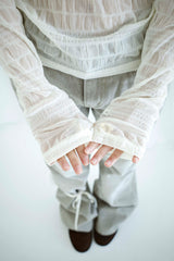Sheer Gather Frill Top