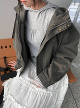 コロンピグメントオーバーフードジャケット