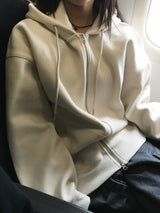 Essential Two-Way Overfit Hood Zip-Up (12c)