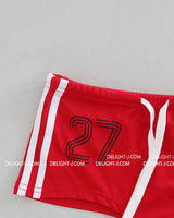 Track Sporty Rugby Micro Shorts & Short-Sleeved T-Shirt Two-Piece Set