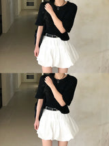 Draw Balloon Belt SET Banding MIni Skirt