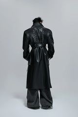 Deconstructed Belted Leather Trench