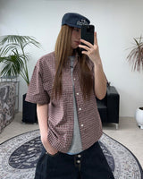 リアンカラーマッチングレイヤード半袖Tシャツ