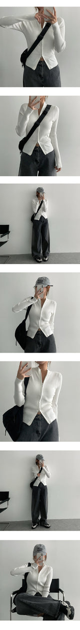 [Planning product!] Brigh Slim Ribbed Zip-Up (11 colors)