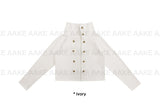 DOUBLE HIGH-NECK CARDIGAN