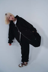 2WAY STRING PANTS_BLACK ( FLEECE.ver)