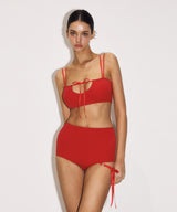 Ribbon V Bikini Bra (RED)
