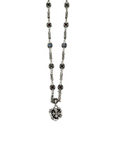 Y2K Vintage Cross Heart Silver Necklace