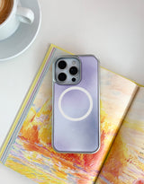 [MADE]ミスティラベンダー シルバー エポキシ MagSafeバンパー iPhoneケース