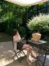 Lloyd Bamboo Rattan Shoulder Bag / 2 colors