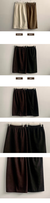 En Back Open Banding Long Skirt