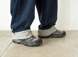 WIDE CUFFS COTTON PANTS (BLUE)