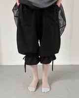 シャーリング ストリング パンツ