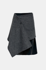 Knit Warmer Pintuck Midi Skirt