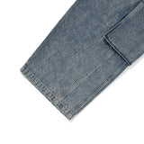 VINTAGE CARGO WIDE-FIT DENIM PANTS [BLUE]