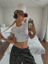 ニューヨークスパンデックスクロップTシャツ